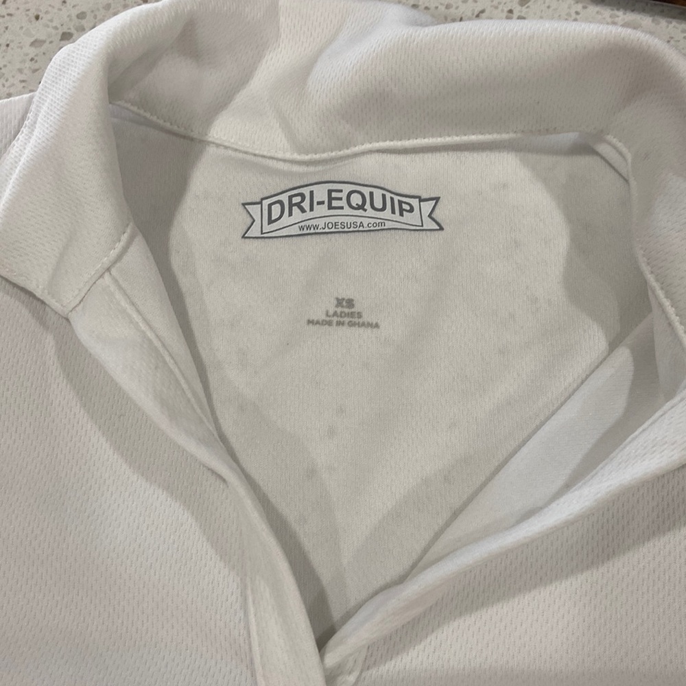 White ladies golf shirt